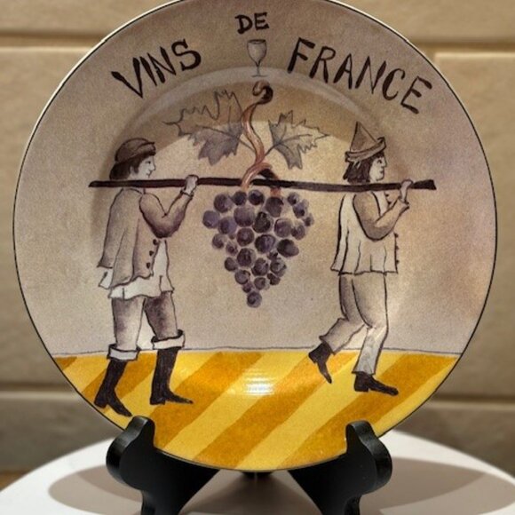 Set of 4 SAKURA WINE CELLAR - GRACEY KNIGHT 8 1/4" SALAD/DESSERT PLATES -C40 - Picture 7 of 7